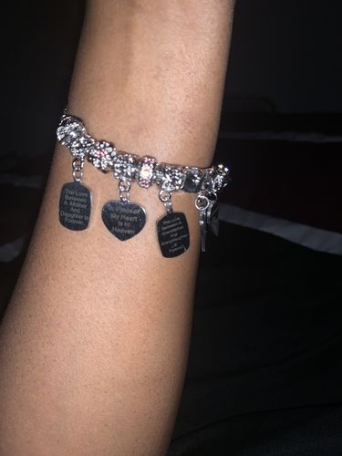 Customer photo review of Mother Daughter Eternal Love Bracelets