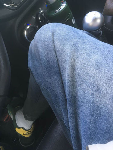 oleno harem denim pants