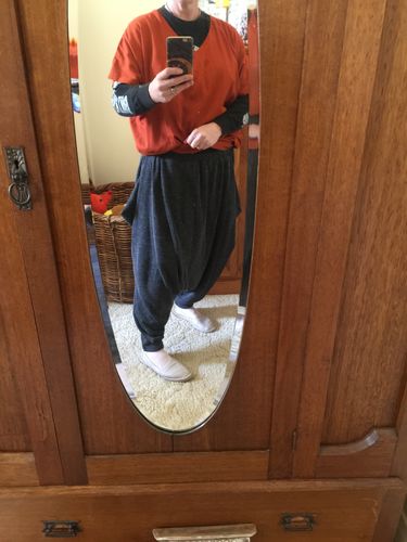 Customer photo review of Plus Size Women Casual Solid Spring Ankle Length Pants