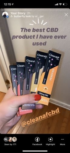 Customer photo review of 100 mg CBD Disposable Vape ~ CleanAF PUFF in 9 Flavors