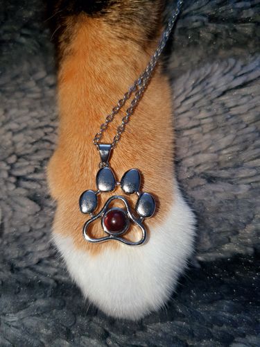 Customer photo review of Peakmart Pfotenkette mit Wunschfoto