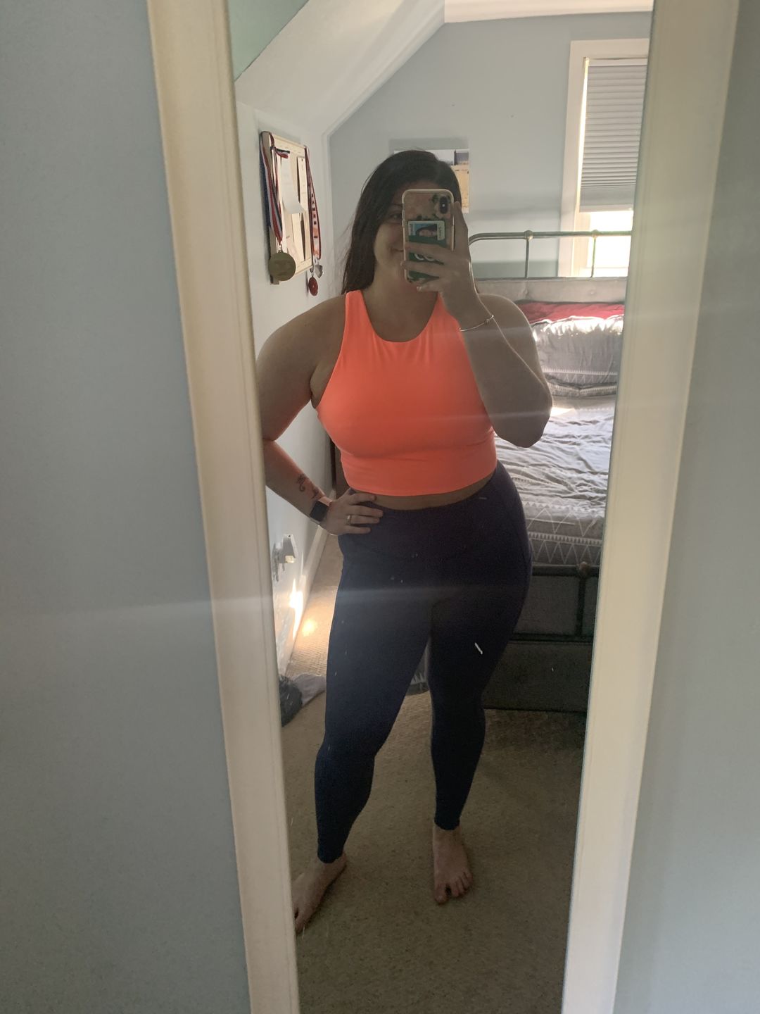 Customer photo review of Focus Exercise Pants - Storm Blue | MT LUXE