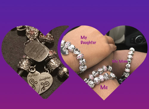 Customer photo review of Mother Daughter Eternal Love Bracelets