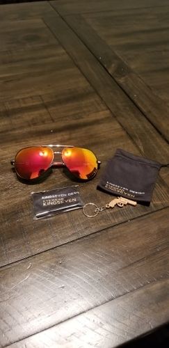 Customer photo review of Aluminum Polarized Sunglasses