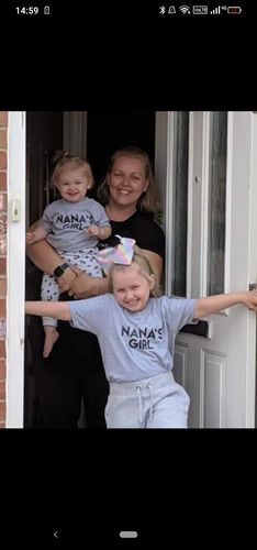 Customer photo review of Nana & Nana's Boy & Girl Matching Tees (MRK X)