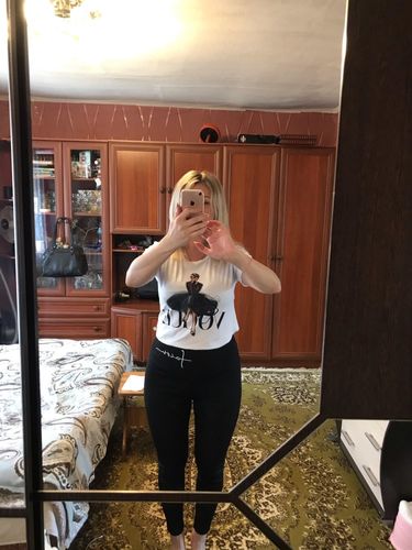 Customer photo review of Solid High Waist Sporty Pants