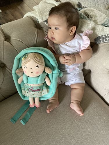 Customer photo review of Personalized Leyadoll Backpack (Pink)