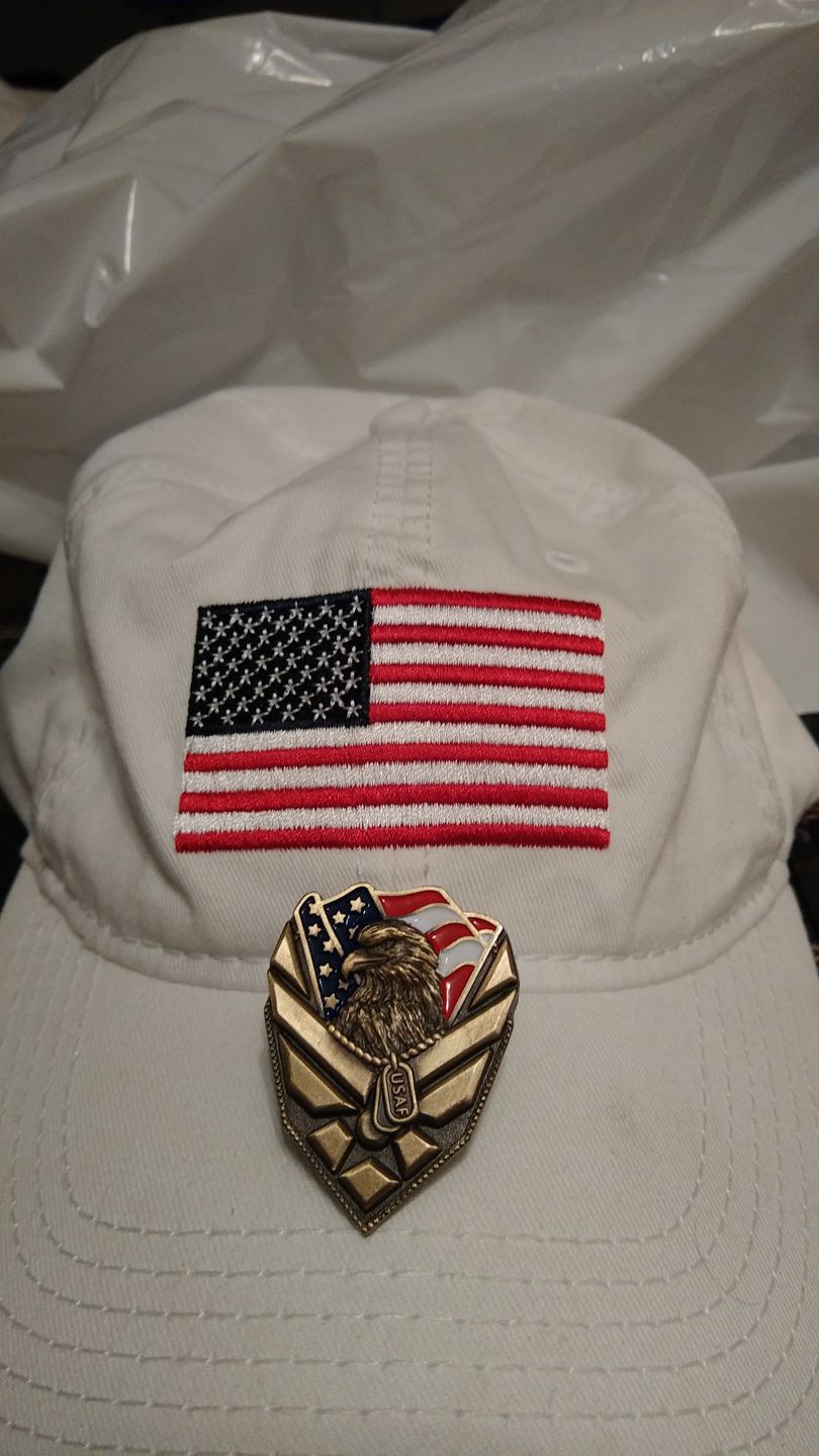 Customer photo review of US Air Force Veteran Pin