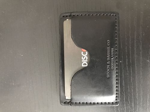 Customer photo review of No.54 | 'Black Skirting' Minimalist Leather Wallet
