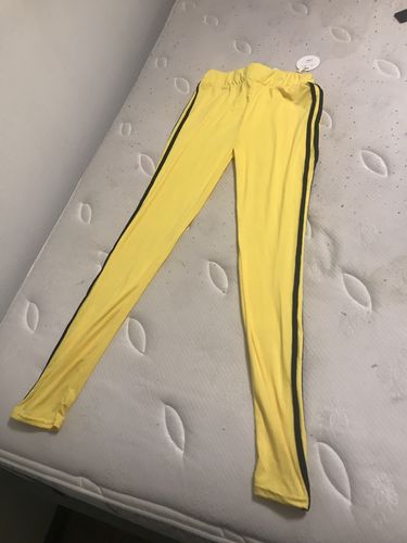 Customer photo review of Side Stripe Leggings Yellow - Black (MADISON-84)