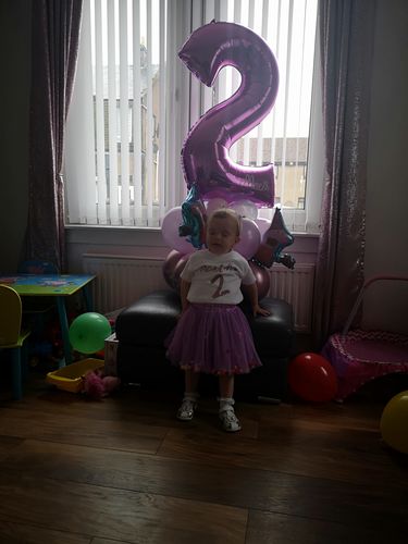 Customer photo review of Personalised Birthday Year Tee & Tutu Dress Set (MRK X)