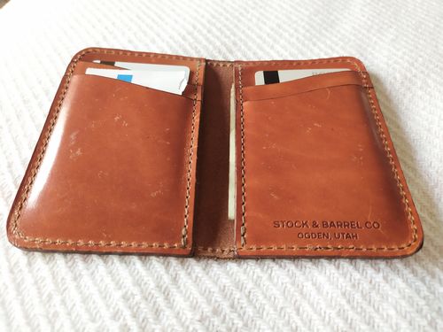 Customer photo review of No.52 | 'Buck Brown' Vertical Leather Wallet