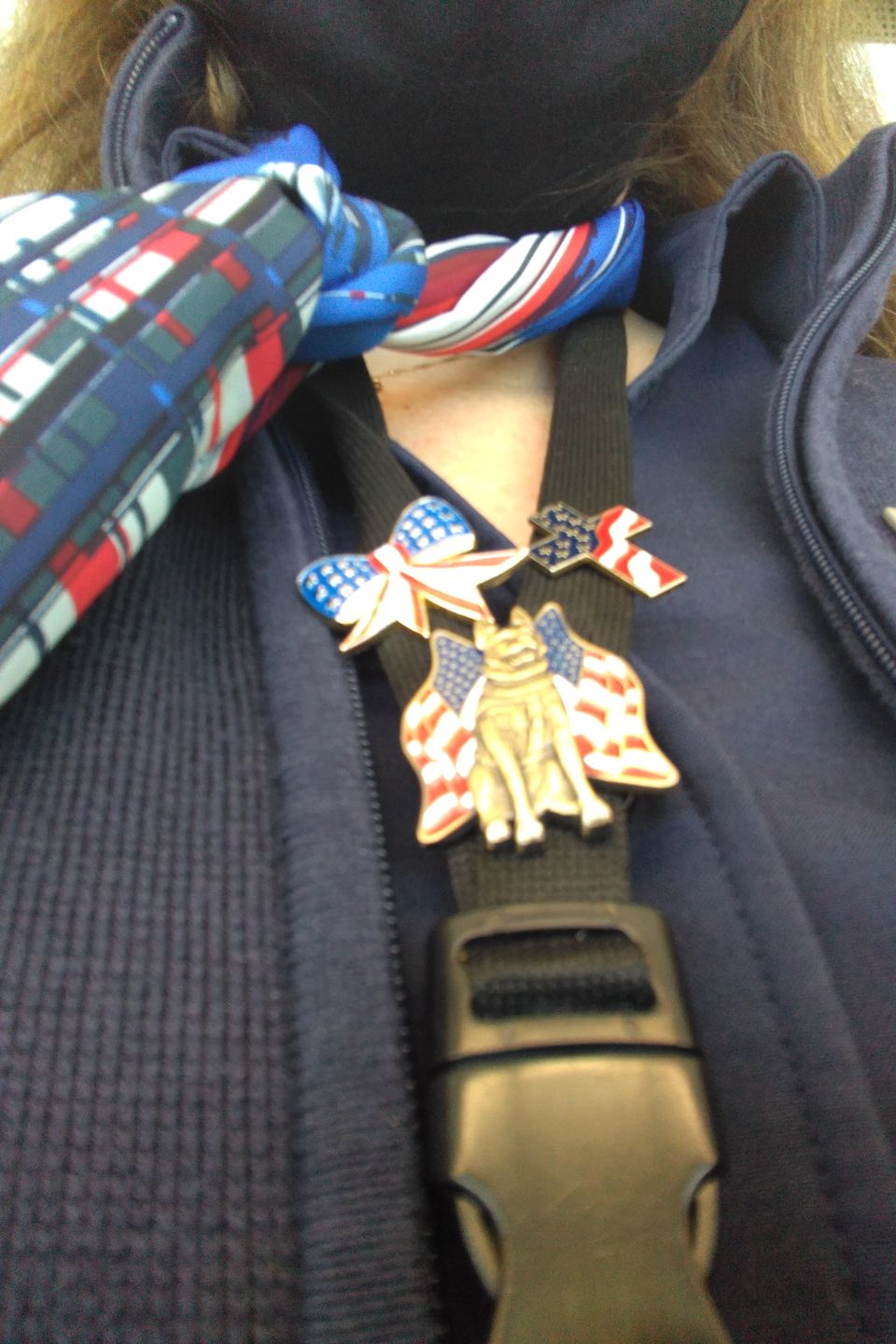 Customer photo review of K-9 Veteran Pin