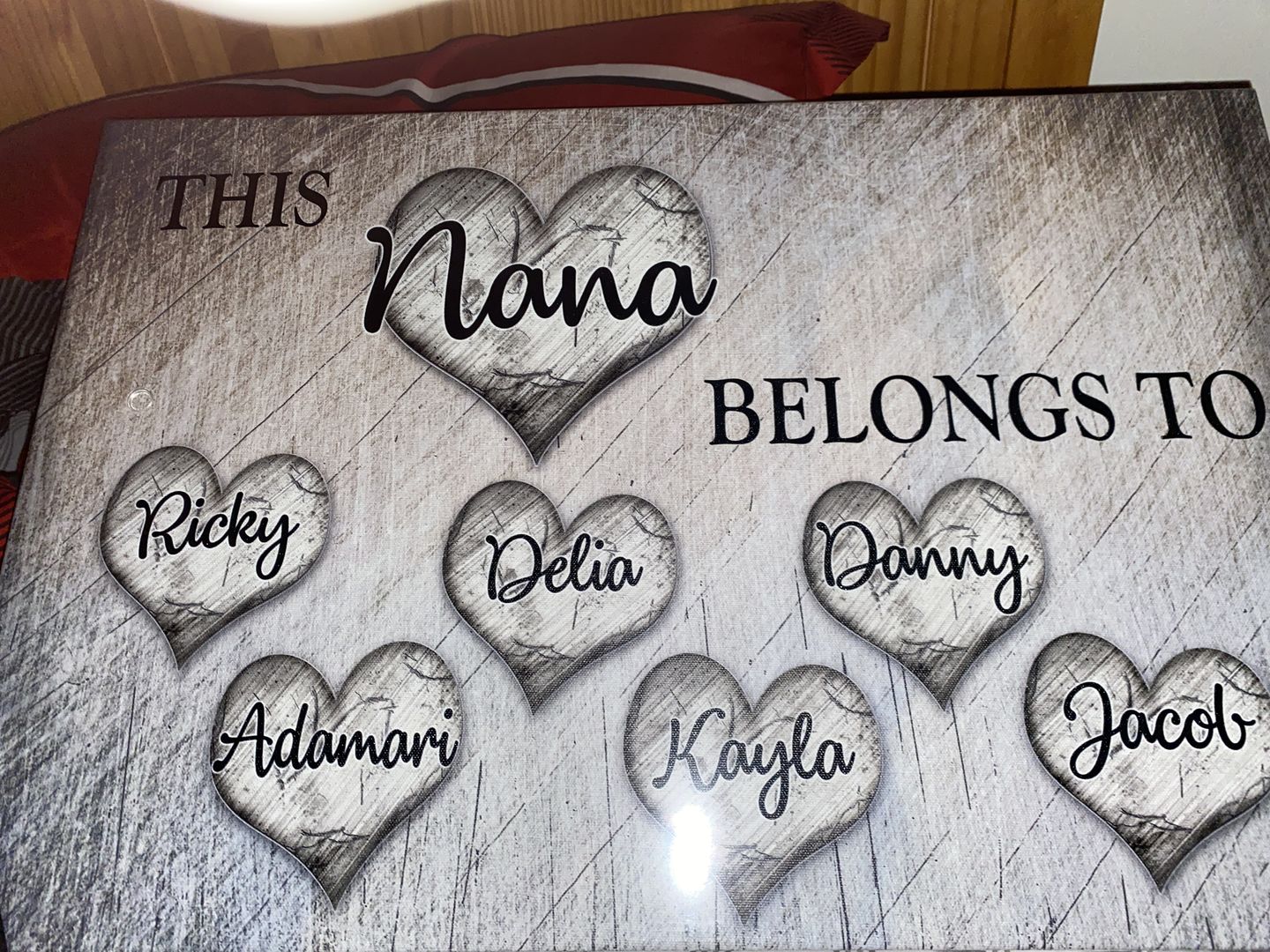 Customer photo review of Personalized "This Grandma Belongs To" Premium Canvas