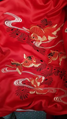 Customer photo review of Koi & Goldfish Sukajan Souvenir Jacket [Reversible]