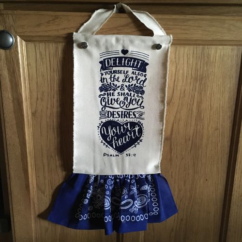 Customer photo review of Mesh Stencil - 2 pack - Let Go Let God - 4.25x11