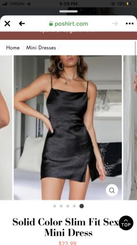 Customer photo review of Solid Spaghetti Strap Backless Ruched Dress