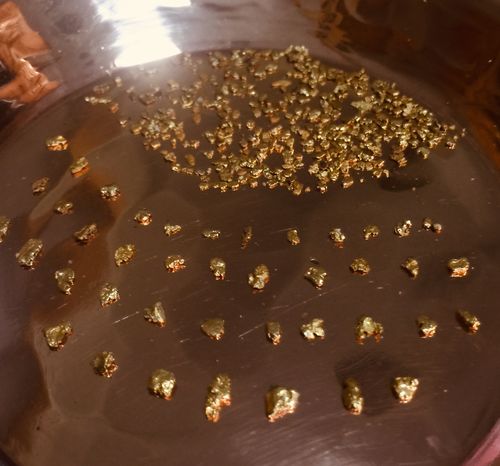Customer photo review of *BOGO* NUGGET RESERVE '3 Ounce Nugget Hunt' - Gold Paydirt Concentrate - Panning Pay Dirt Bag