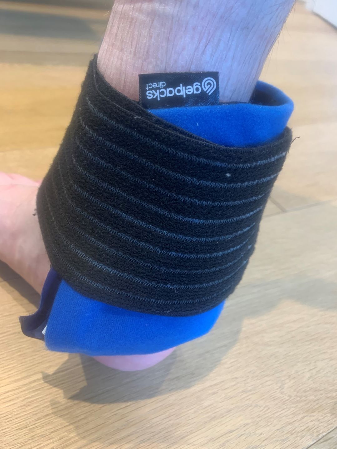 Customer photo review of Gelpacks Direct Reusable Sports Ice Pack for Ankle Injury with Hot Cold Compression Wrap