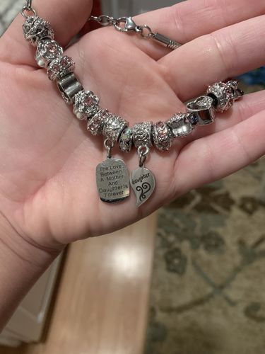 Customer photo review of Mother Daughter Eternal Love Bracelets