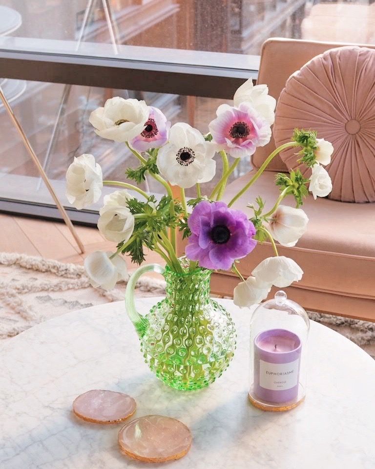 Customer photo review of Light Green Hobnail Jug