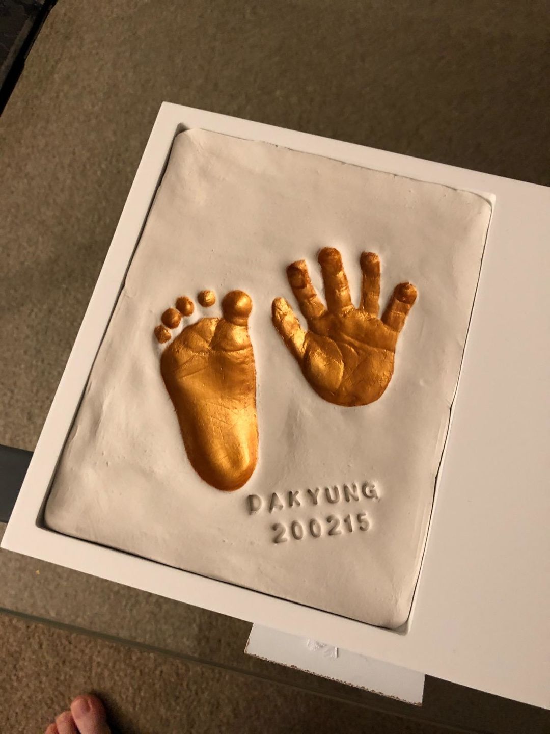 Customer photo review of Baby Handprint Footprint Keepsake Kit