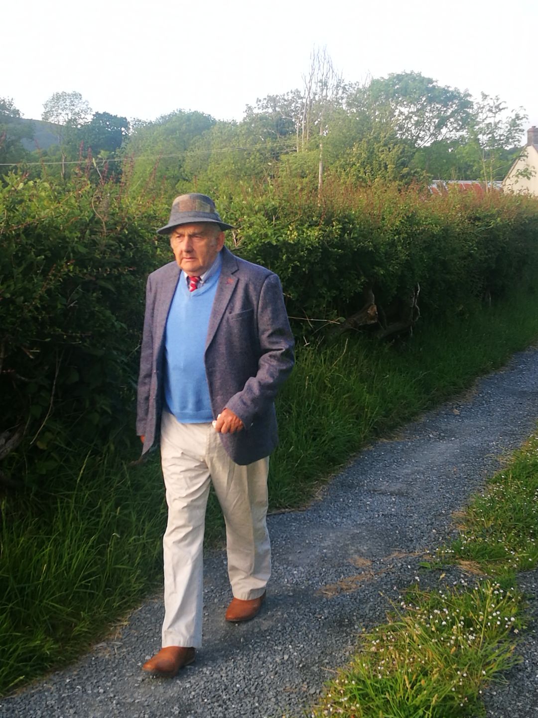 Customer photo review of Walking Hat Patchwork Tweed
