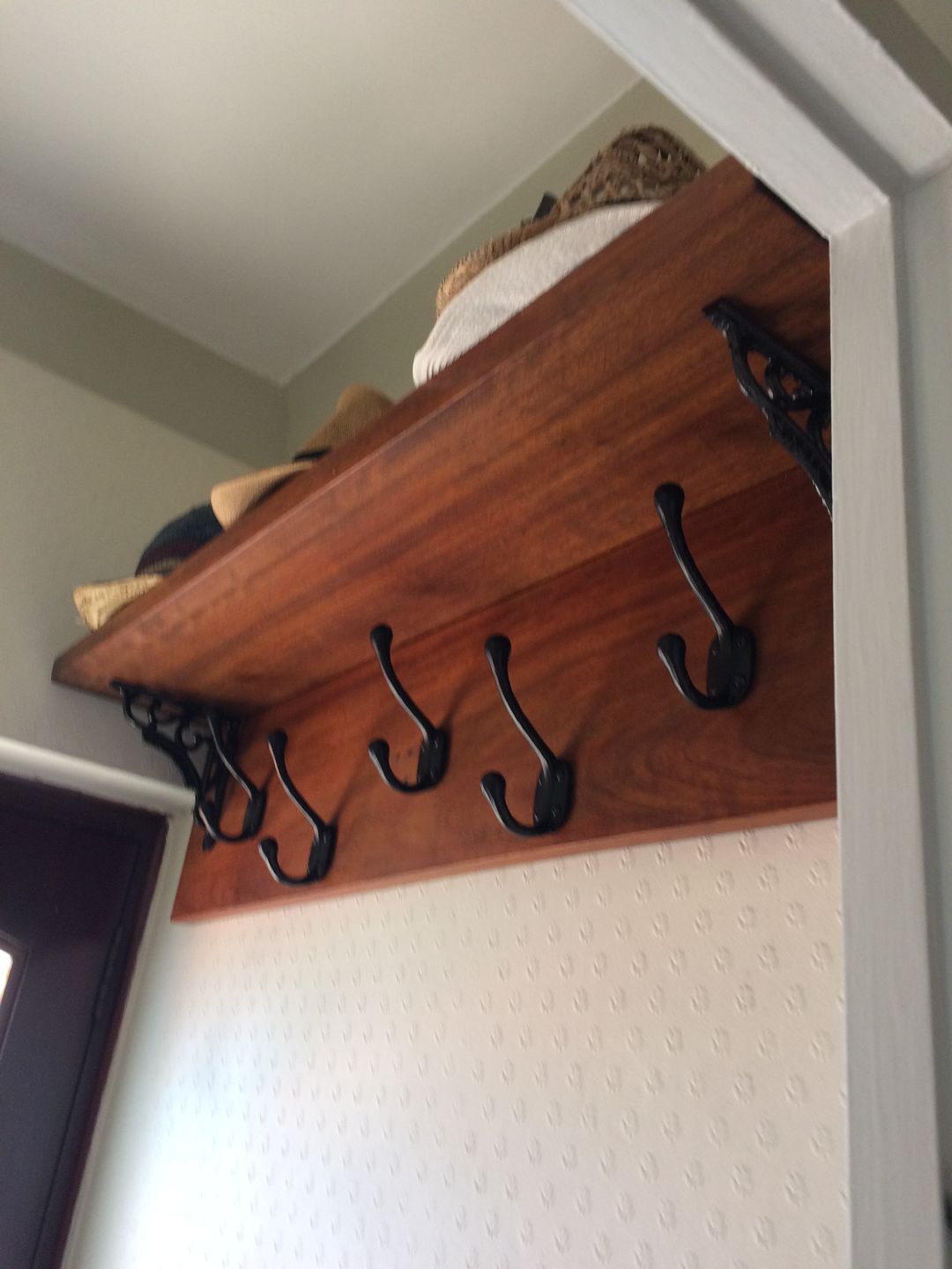 Customer photo review of Rustic Cast Iron Hat & Coat Hook · 7117 ·