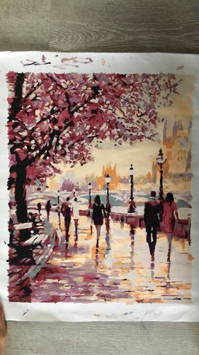 Customer photo review of Malen nach Zahlen - Kirschenbaumweg