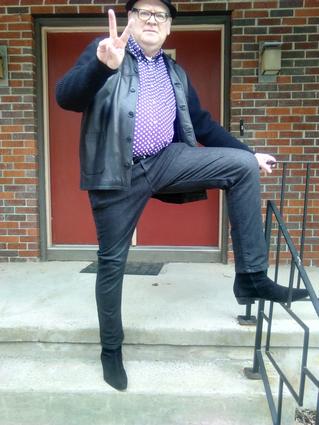 Customer photo review of Trousers - Dogtooth Check