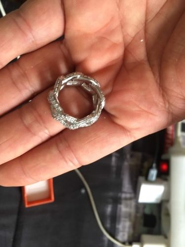 Customer photo review of DIAMOND CUBAN RING