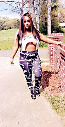 Customer photo review of Sexy Print Zipper V-neck Jumpsuit