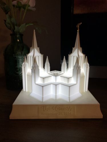 Customer photo review of San Diego California Temple Night Light