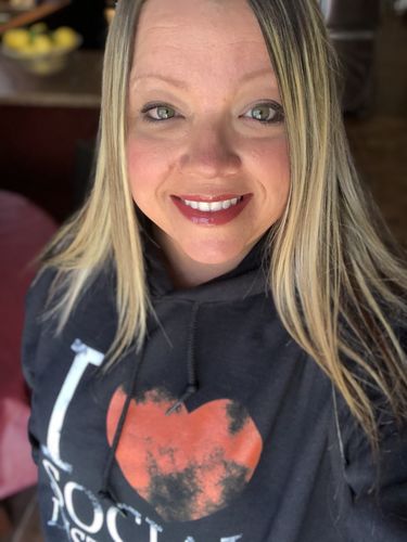 Customer photo review of I <3 Social Distancing Hoodie