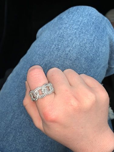 Customer photo review of DIAMOND CUBAN RING
