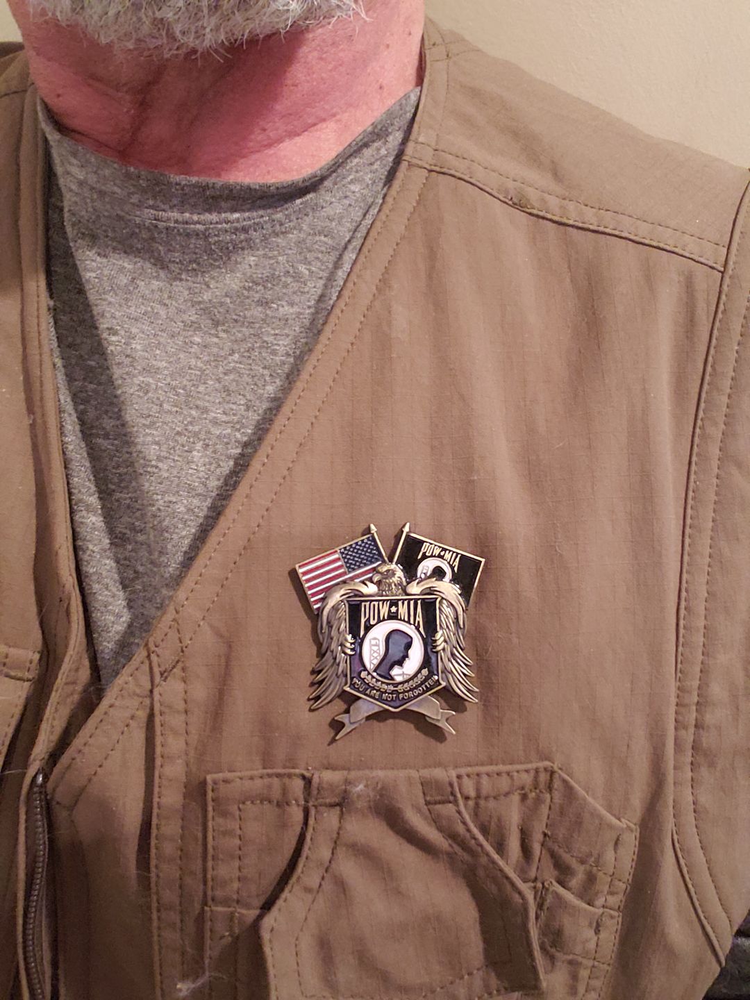 Customer photo review of POW*MIA Memorial Pin