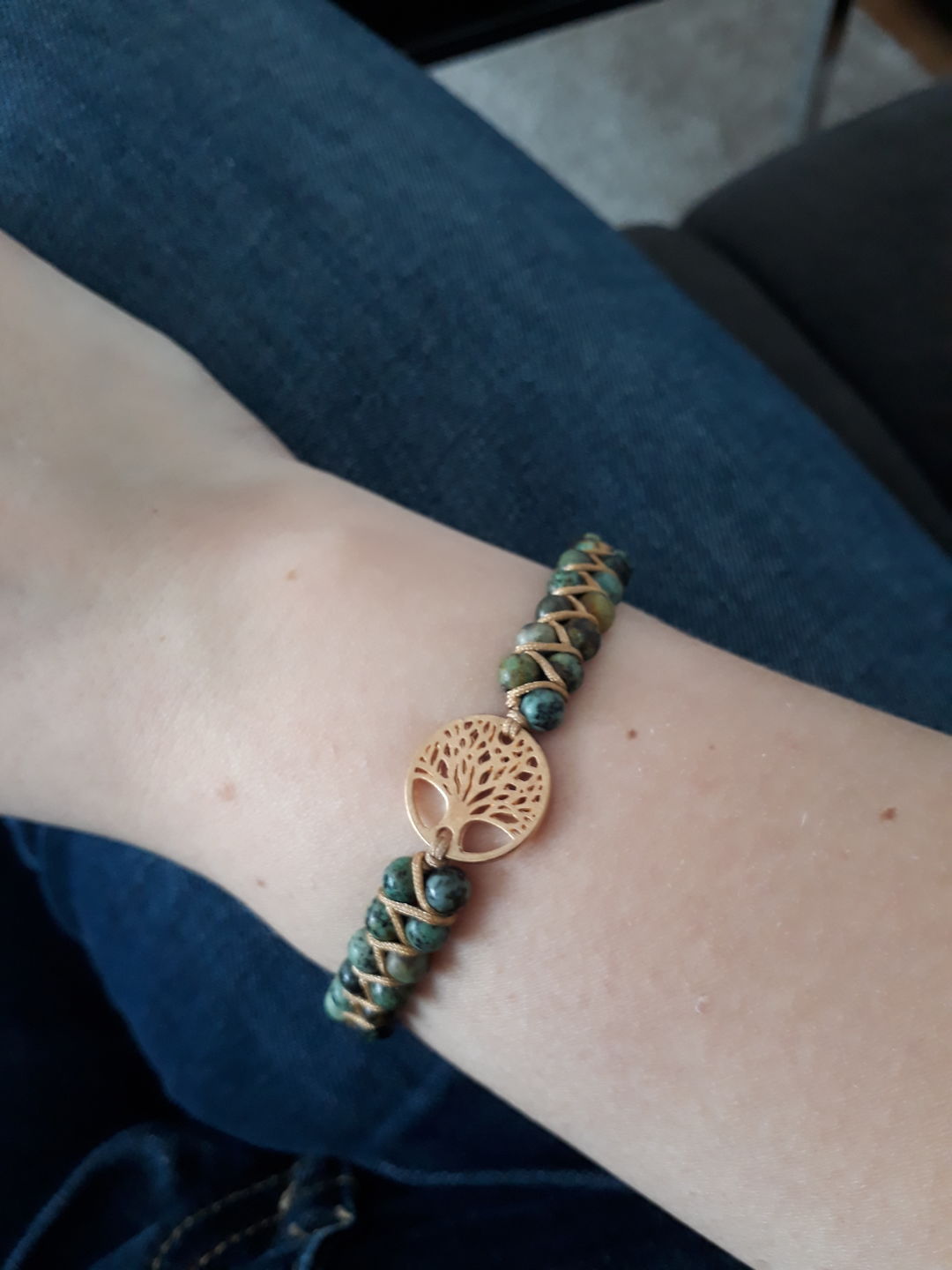 Customer photo review of LEBENSBAUM Armband aus Afrikanischen Jaspissteinen