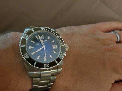 Customer photo review of Aquacy 1769 Hei Matau Men's Automatic 300M Vintage Blue Black Dive Watch Miyota 9015 1769.BLB.B.S