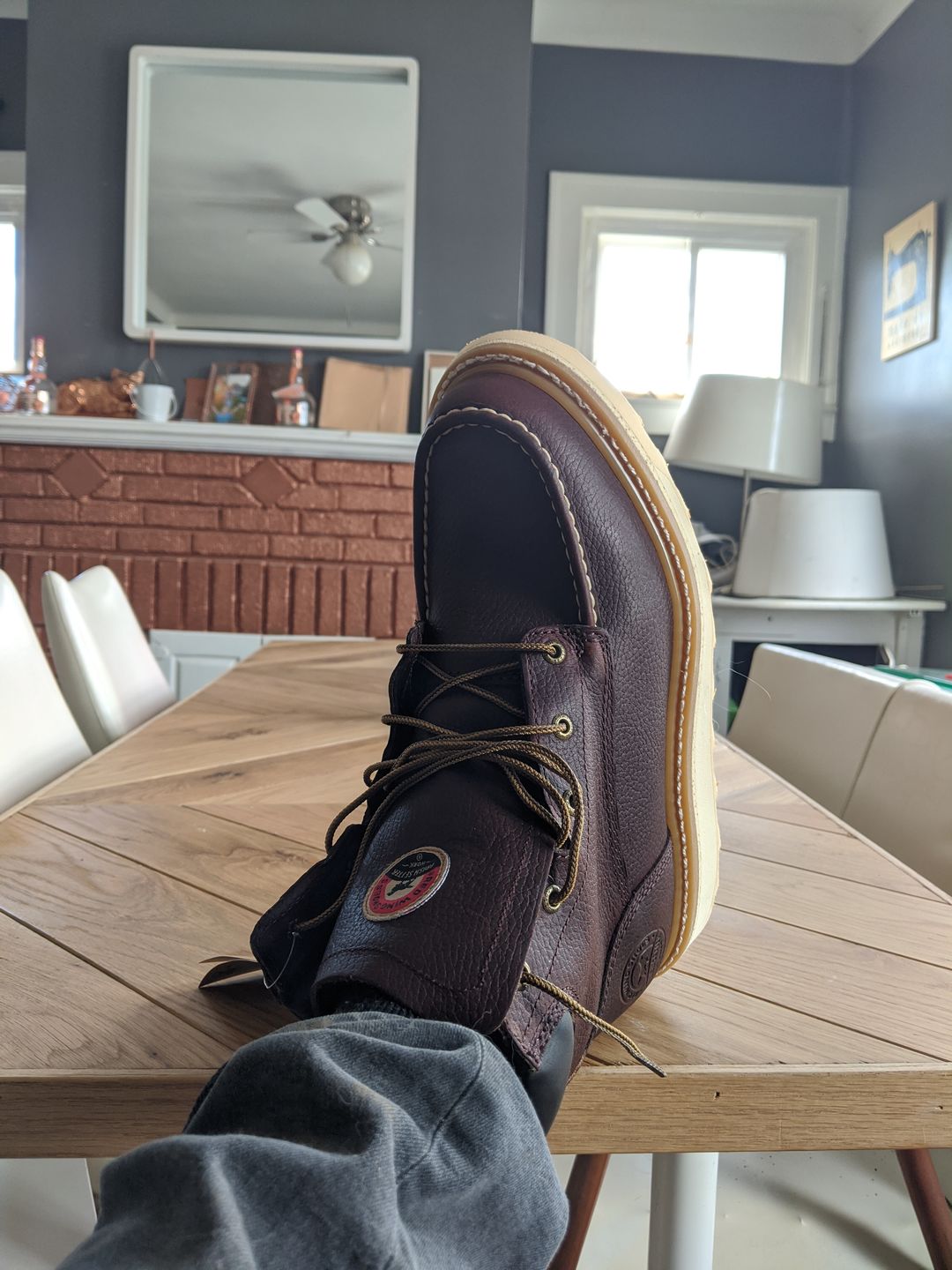 Customer photo review of Irish Setter by Red Wing Men's Ashby Soft Toe 6-inch Lace-Up Boots 83605