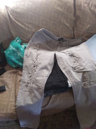 Customer photo review of Jordan Craig Classic Shredded Denim Grey (JM3301 22S)