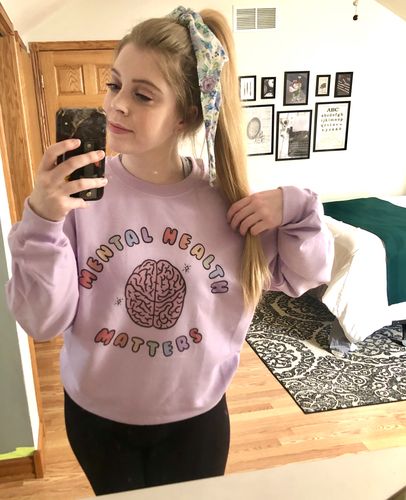 Customer photo review of Mental Health Matters (Brain) -- Sweatshirt