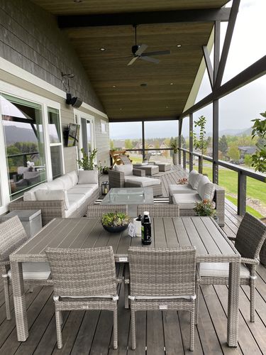 Customer photo review of 20-Pound Propane Tank Hideaway for Fire Tables - Gray