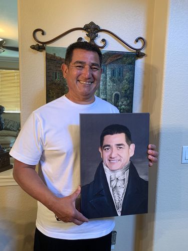 Customer photo review of The Aristocrat - Custom Canvas