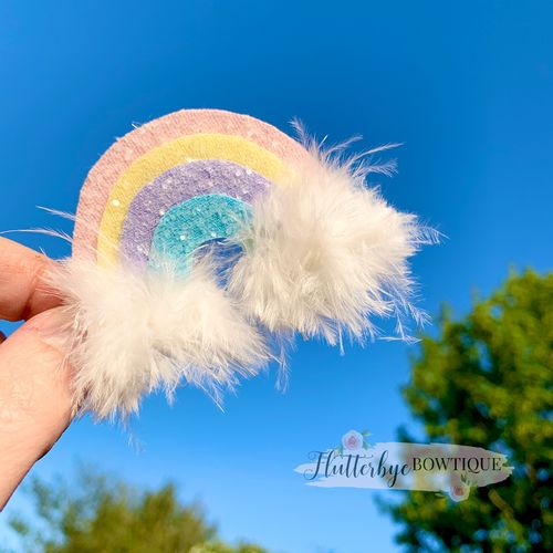 Cherrie G. review of EHC Exclusive Rainbow Clouds Hair Bow Die Cutter image 1 out of 1