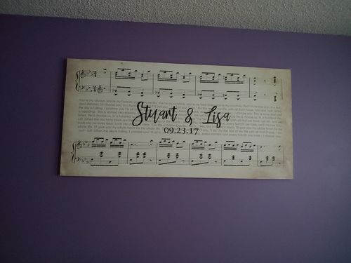 Customer photo review of Custom Couple Music Premium Canvas - Ready to Hang