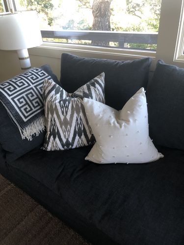 Customer photo review of Uzbek Charcoal Pillow Cover