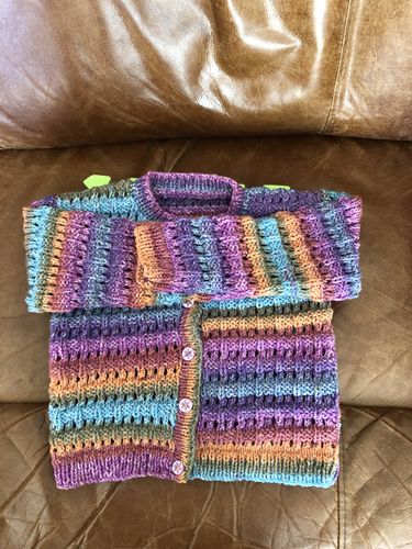 Customer photo review of Child Mystery Knitting Box