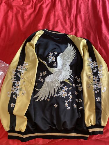 Customer photo review of Flowers & Crane Sukajan Souvenir Jacket [Reversible]