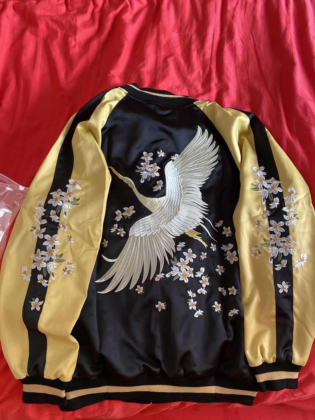 Customer photo review of Flowers & Crane Sukajan Souvenir Jacket [Reversible]