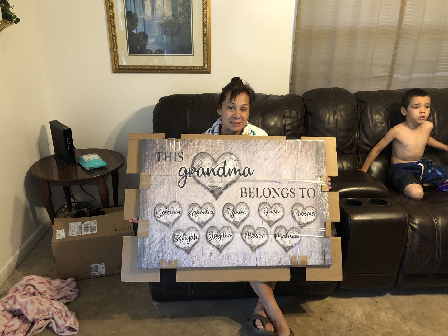 Customer photo review of Personalized "This Grandma Belongs To" Premium Canvas